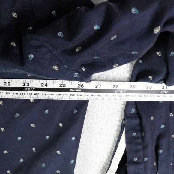 Robert Graham Shirt Mens Extra Large Blue Paisley French Cuff Button Up - Picture 6 of 9